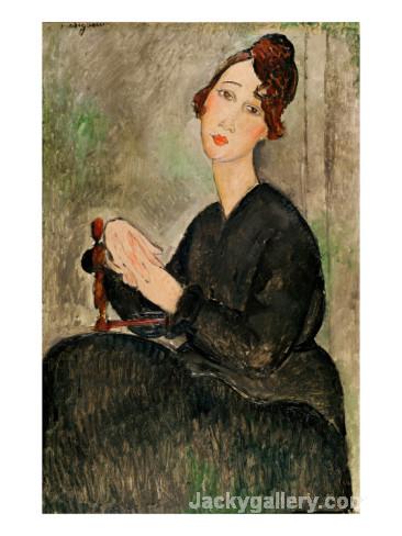 Portrait of Dedie Hayden by Amedeo Modigliani paintings reproduction - Click Image to Close